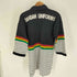 カンタベリー CANTERBURY 90S オーストラリア製 ラスタカラー ボーダー ワッペン S/S ラガー シャツ ポロ メンズ import:XL