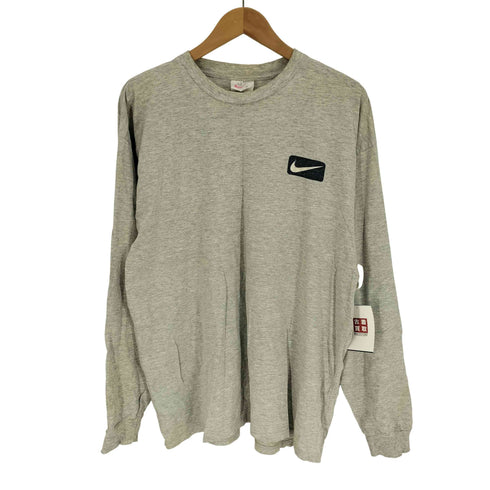 ナイキ NIKE 90S 銀タグ SWOOSH 両面 プリント L/S Tシャツ メンズ import:L