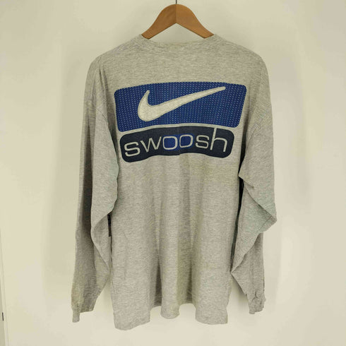 ナイキ NIKE 90S 銀タグ SWOOSH 両面 プリント L/S Tシャツ メンズ import:L