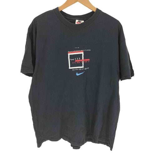 ナイキ NIKE 90S USA製 Will Never Change スウッシュ プリント S/S Tシャツ メンズ import:L