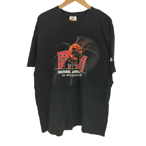 ナイキ NIKE 90S USA製 銀タグ CHICAGO THE RESTAURANT ジョーダンレストラン プリント S/S Tシャツ ビッグサイズ メンズ import:XXL
