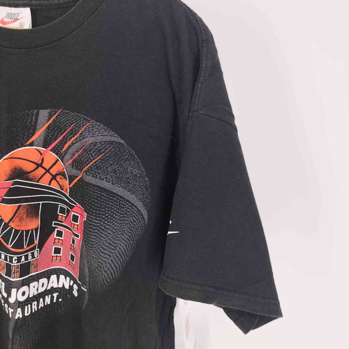ナイキ NIKE 90S USA製 銀タグ CHICAGO THE RESTAURANT ジョーダンレストラン プリント S/S Tシャツ ビッグサイズ メンズ import:XXL