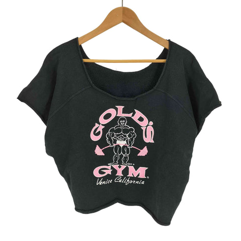 日本製 ロゴ プリント カットオフ スウェット Tシャツ メンズ