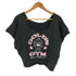 日本製 ロゴ プリント カットオフ スウェット Tシャツ メンズ