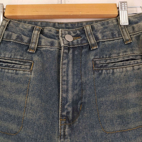 YCX ワイドデニムバギーパンツ レディース JPN:S