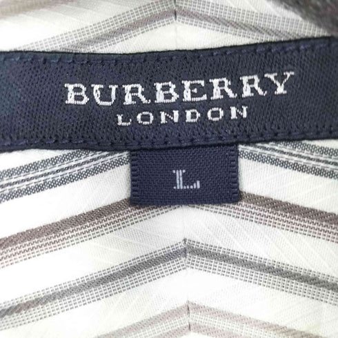 バーバリーロンドン BURBERRY LONDON ホースロゴ刺繍 ストライプ S/S BDシャツ メンズ JPN:L