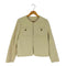 シルク混 ウール ノーカラージャケット レディース import:M
