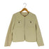 シルク混 ウール ノーカラージャケット レディース import:M