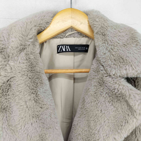 ザラ ZARA フェイクファーコート レディース import:S