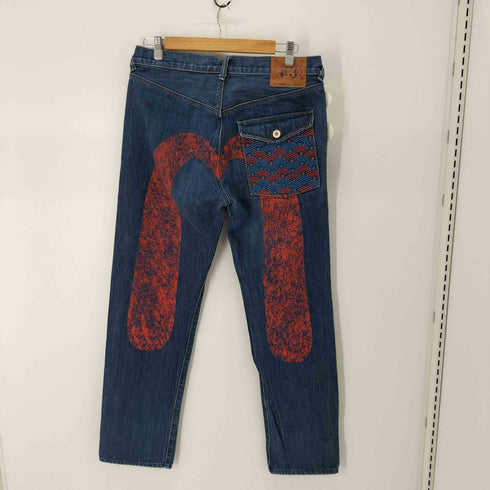 エヴィス EVISU LOT.2000 ビッグカモメ ストレートデニムパンツ メンズ 32/34