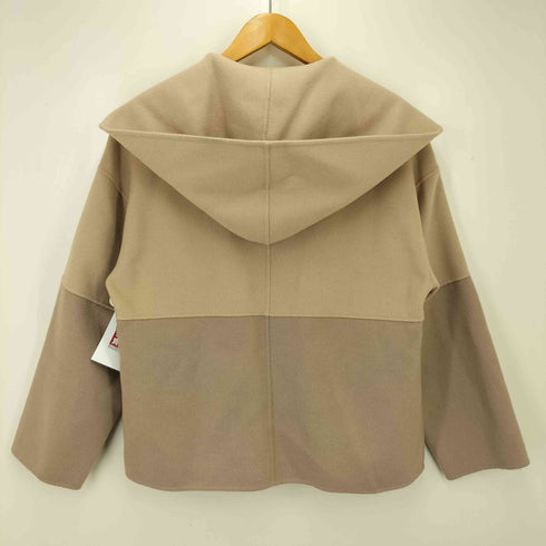 マックスマーラステュディオ MAX MARA STUDIO CUCITO A MANO カシミヤ混ダブルフェイスフーデットジャケット レディース 40
