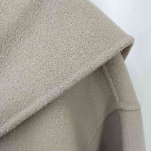 マックスマーラステュディオ MAX MARA STUDIO CUCITO A MANO カシミヤ混ダブルフェイスフーデットジャケット レディース 40