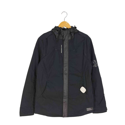 ジースターロー G-STAR RAW アームロゴプリント 素材切替 フーデッドジャケット メンズ import:XL