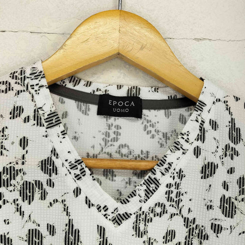 エポカウォモ Epoca uomo フローラル Vネックカットソー メンズ EUR:46