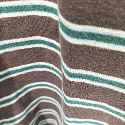 エディーバウアー Eddie Bauer ボーダーノーカラーラガーシャツ メンズ JPN:L