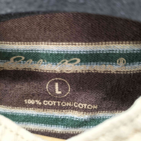 エディーバウアー Eddie Bauer ボーダーノーカラーラガーシャツ メンズ JPN:L