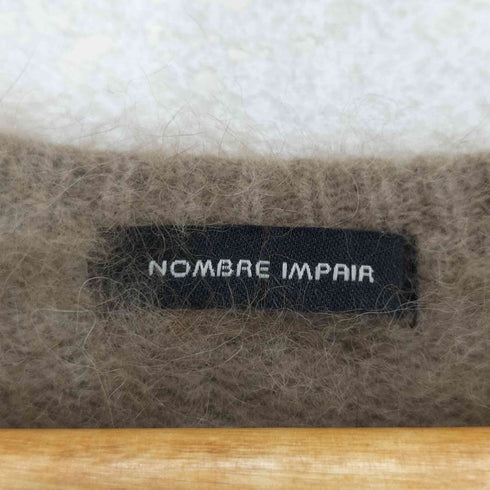 ノンブルアンペール NOMBRE IMPAIR フェレットブラッシュウール ロングニットプルオーバー レディース FREE
