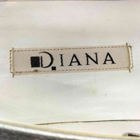 ダイアナ DIANA シルバーカーフ ウイングチップ スニーカー レディース JPN:23.5