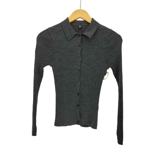 ユニクロ UNIQLO 24AW メリノリブポロカーディガン レディース JPN:M