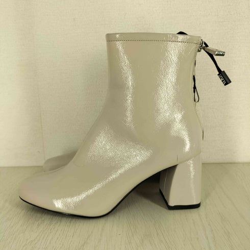 ザラ ZARA エナメルショートブーツ チャンキーヒールブーツ レディース EUR:36