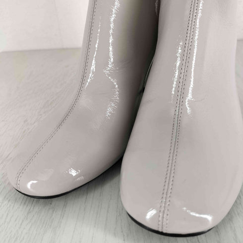 ザラ ZARA エナメルショートブーツ チャンキーヒールブーツ レディース EUR:36