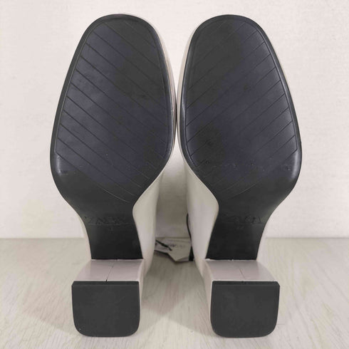 ザラ ZARA エナメルショートブーツ チャンキーヒールブーツ レディース EUR:36