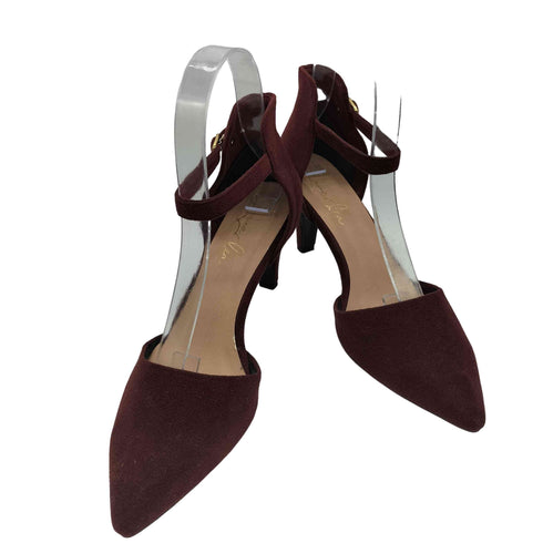 ラウナレア Launa lea ポインテッドトゥ スウェード パンプス レディース JPN:23.5