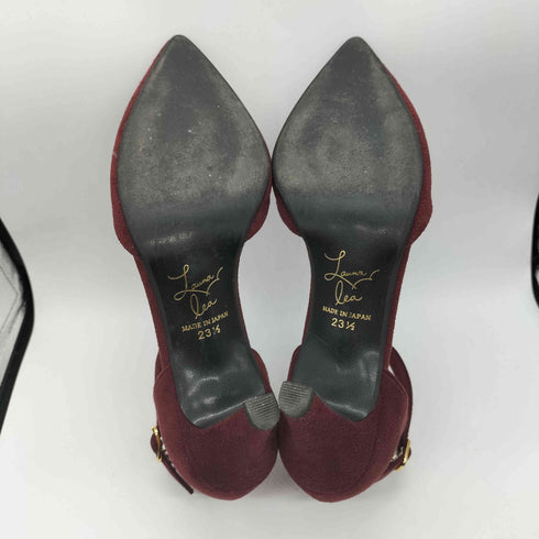 ラウナレア Launa lea ポインテッドトゥ スウェード パンプス レディース JPN:23.5
