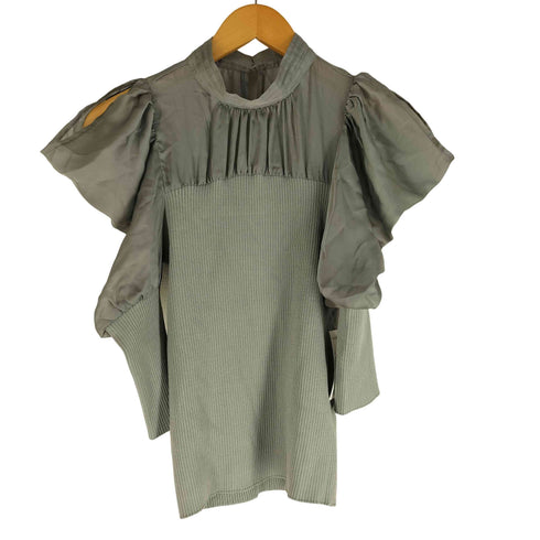 スナイデル snidel 21aw シアーパフスリーブニットトップス レディース ONE SIZE