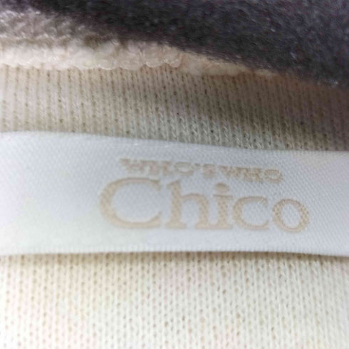 フーズフーチコ whos who Chico パイル地切替 クロップドフーディ レディース FREE