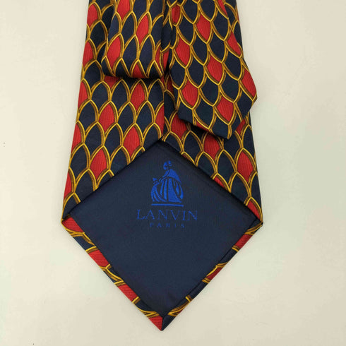 ランバン パリ LANVIN PARIS 総柄 総シルク ネクタイ メンズ