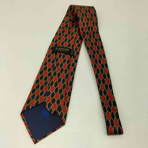 ランバン パリ LANVIN PARIS 総柄 総シルク ネクタイ メンズ