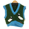 V Neck Sheep Crop Sweater Vest レディース