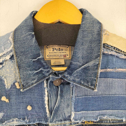 ポロラルフローレン POLO RALPH LAUREN 90S パッチワーク デニムジャケット メンズ JPN:M
