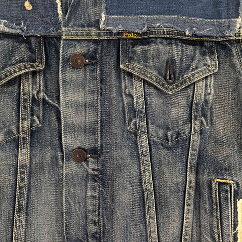 ポロラルフローレン POLO RALPH LAUREN 90S パッチワーク デニムジャケット メンズ JPN:M