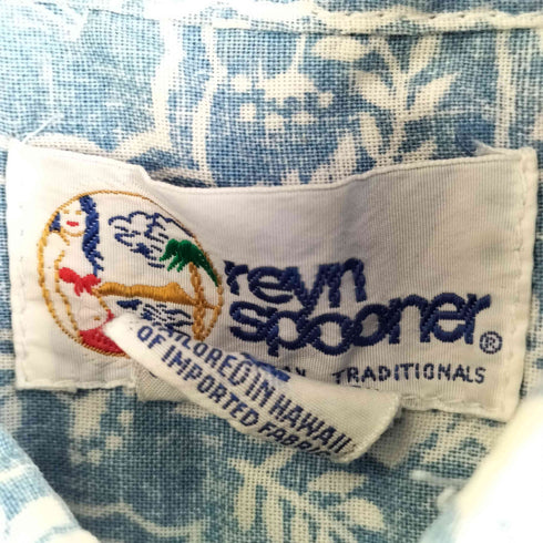 レインスプーナー Reyn Spooner 90s 水着タグ 総柄 レギュラーカラー アロハシャツ メンズ import:L