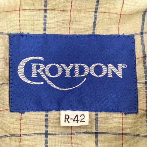 Croydon 裏地チェック柄 ナイロンスウィングトップブルゾン 短丈 メンズ R-42