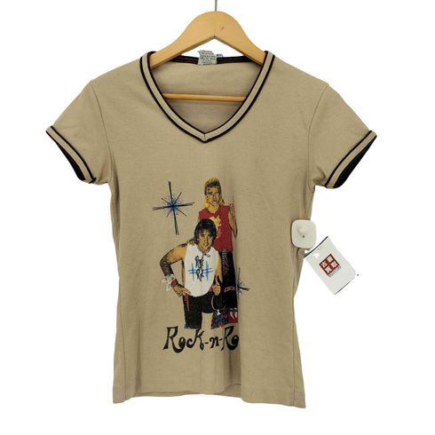 nautilus USA製 Rok-n-Roll VネックTシャツ レディース import:M