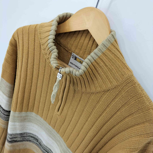サウスポール SOUTHPOLE 90S アクリル ハーフジップアップ ニット メンズ import:XL