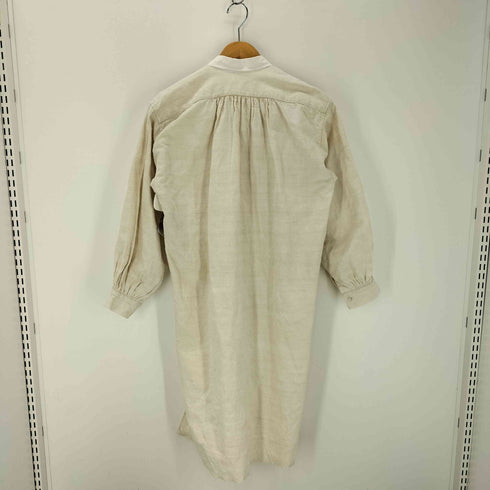 1900s-20s フランス アンティークリネン スモックシャツ グランパシャツ メンズ