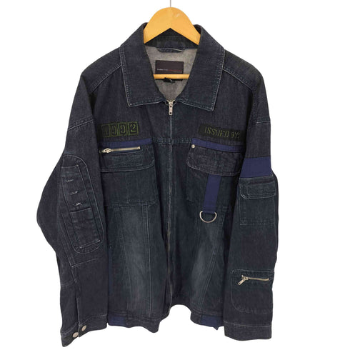 フブ FUBU 90S ギミックデザイン ジップアップデニムジャケット メンズ import:XL