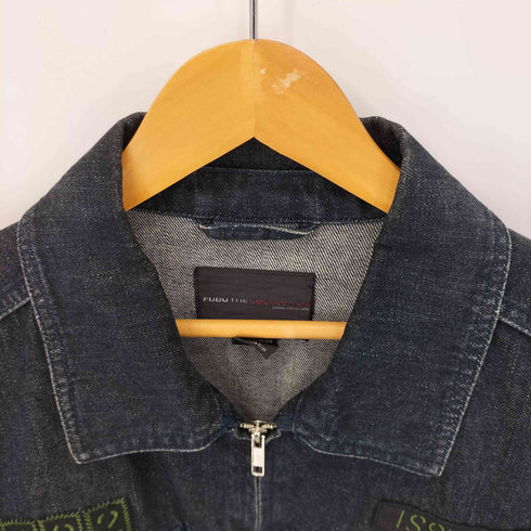 フブ FUBU 90S ギミックデザイン ジップアップデニムジャケット メンズ import:XL