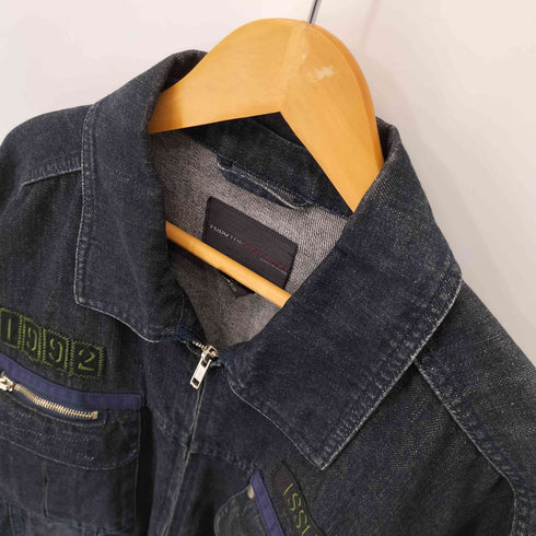フブ FUBU 90S ギミックデザイン ジップアップデニムジャケット メンズ import:XL