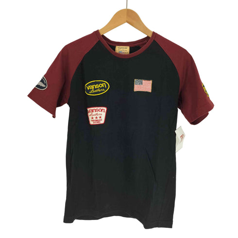 バンソン VANSON ロゴ 刺繍 ワッペン 星条旗 ラグランスリーブ Tシャツ メンズ 3