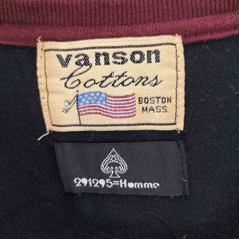 バンソン VANSON ロゴ 刺繍 ワッペン 星条旗 ラグランスリーブ Tシャツ メンズ 3