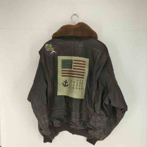 COCKPIT Cockpit USA Top Gun Navy G-1 Leather Jacket メンズ 3XL