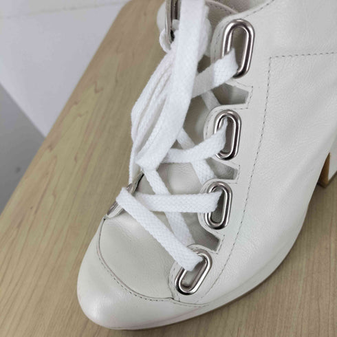 ヴィヴィアンウエストウッド Vivienne Westwood チャンキーヒールレザーレースアップサンダル レディース M