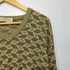 プロントウォモ PRONTO UOMO 90-00S イタリア製 Vネック 総柄 L/S ニット メンズ import:L
