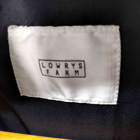 ローリーズファーム LOWRYS FARM ウール混チェックロングステンカラーコート レディース FREE