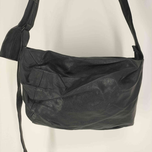 ディスコードヨウジヤマモト discord Yohji Yamamoto 24AW Puff (S) パフ レザー ショルダーバッグ メンズ S